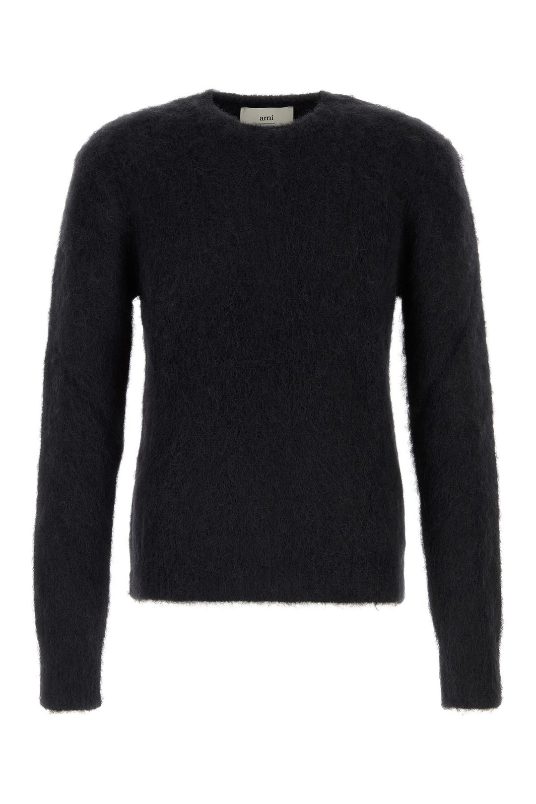 Black stretch mohair blend sweater