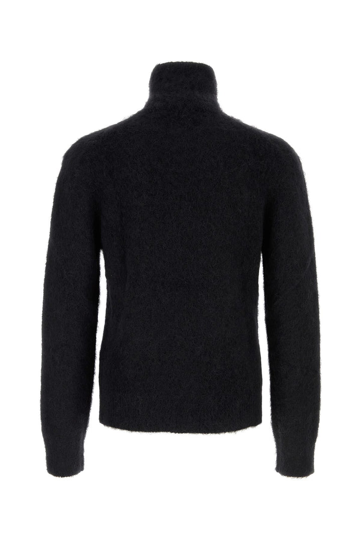 Black stretch mohair blend sweater