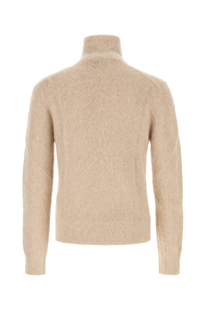 Cappuccino stretch mohair blend sweater