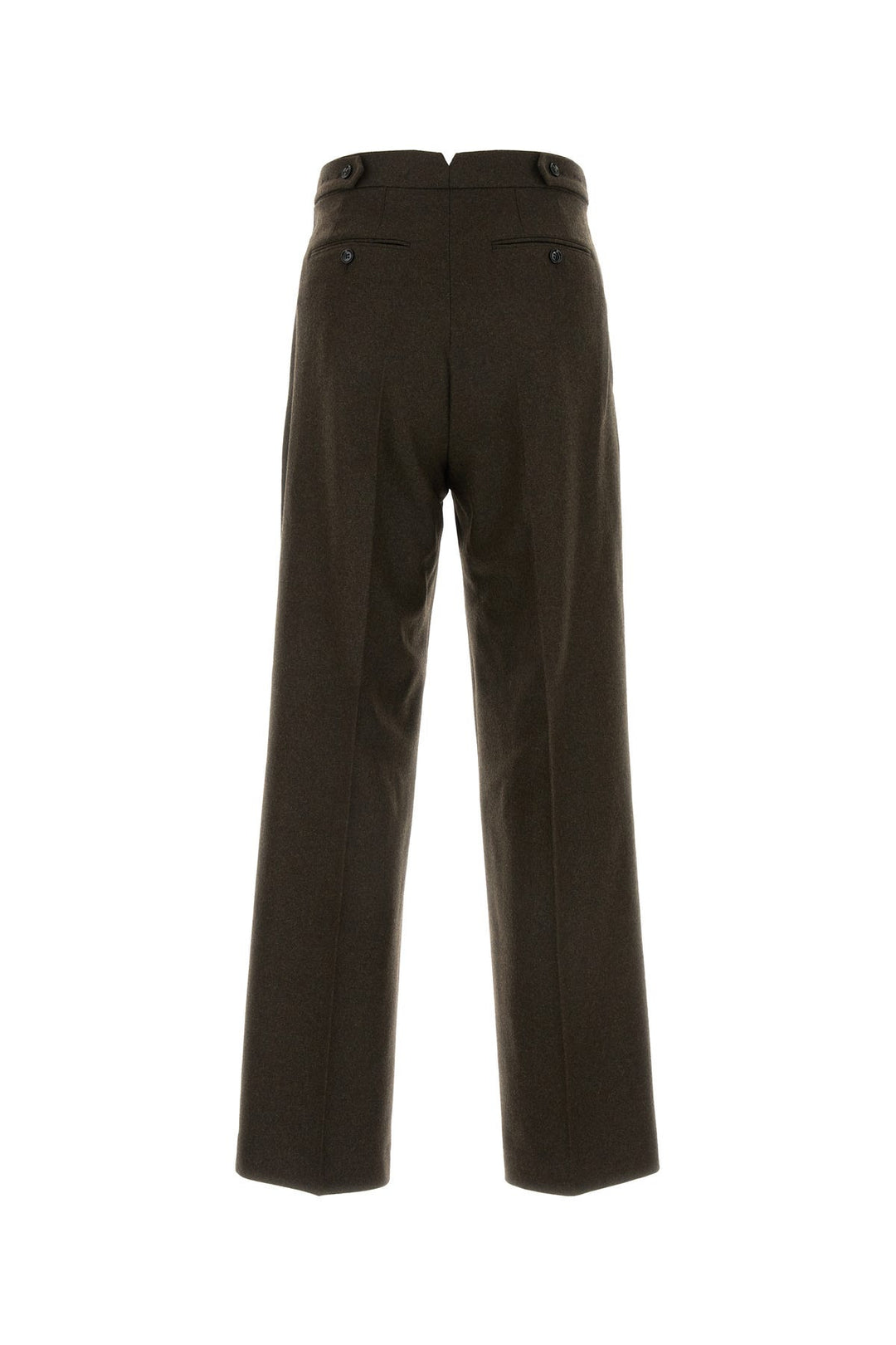 Melange brown wool pant