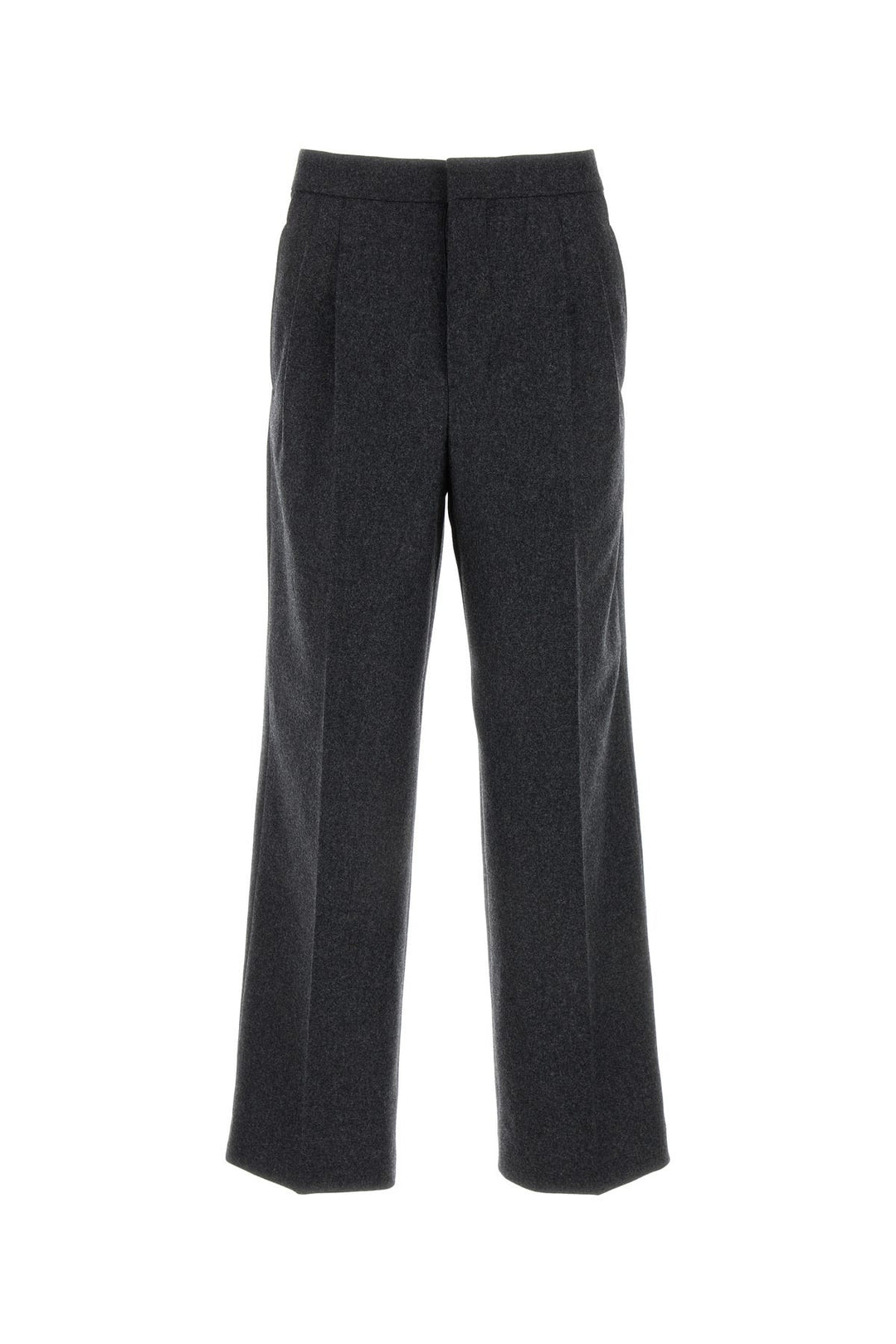 Melange dark grey wool pant