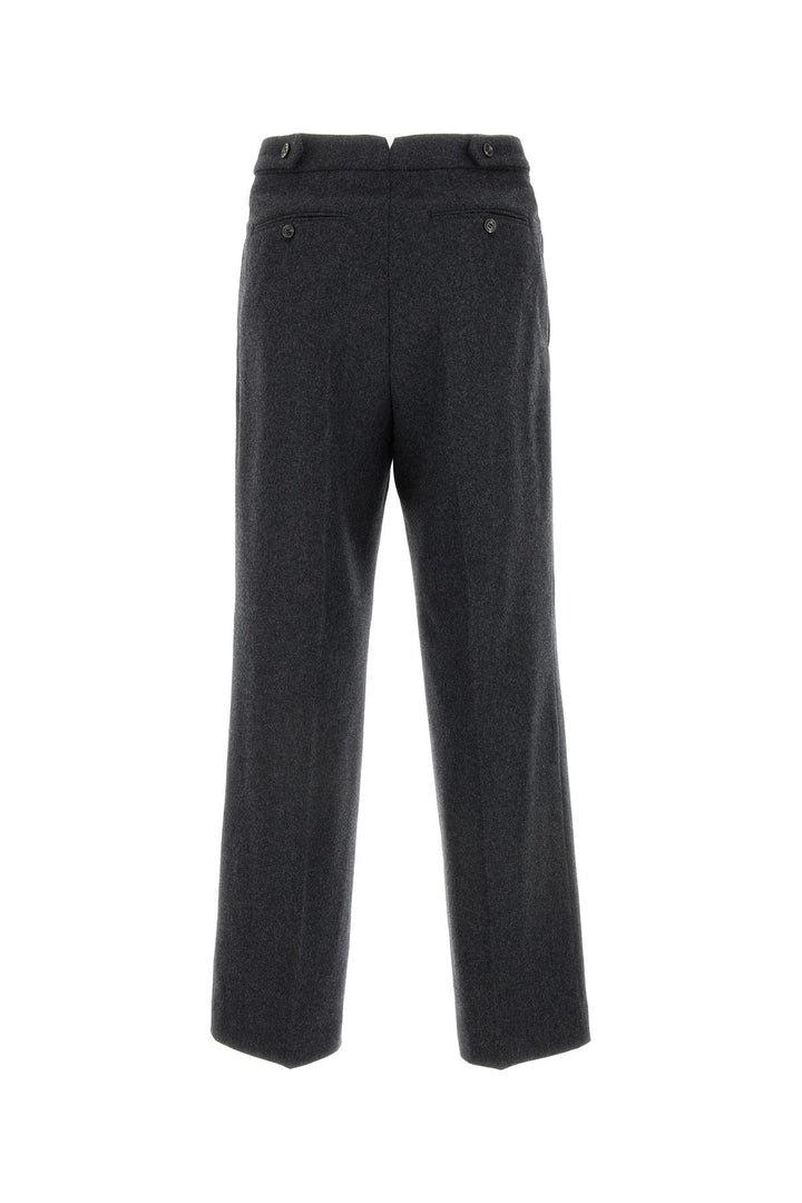 Melange dark grey wool pant