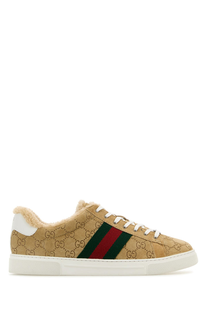 Camel suede Ace sneakers