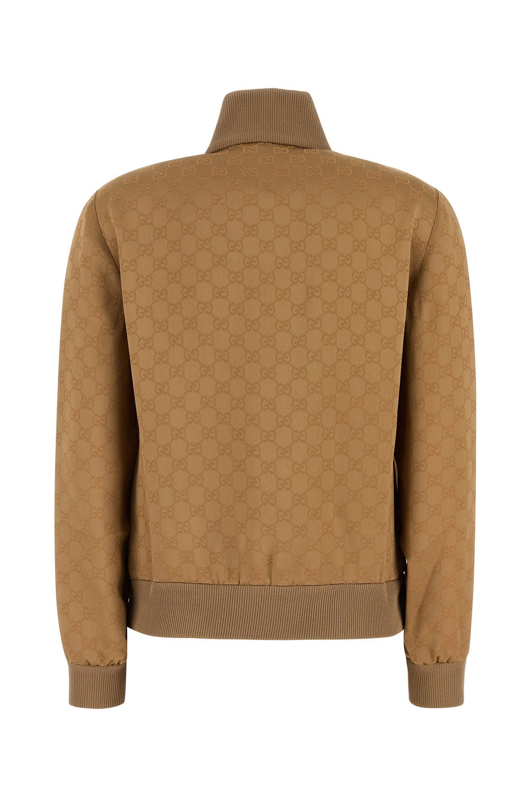 Camel jacquard sweatshirt