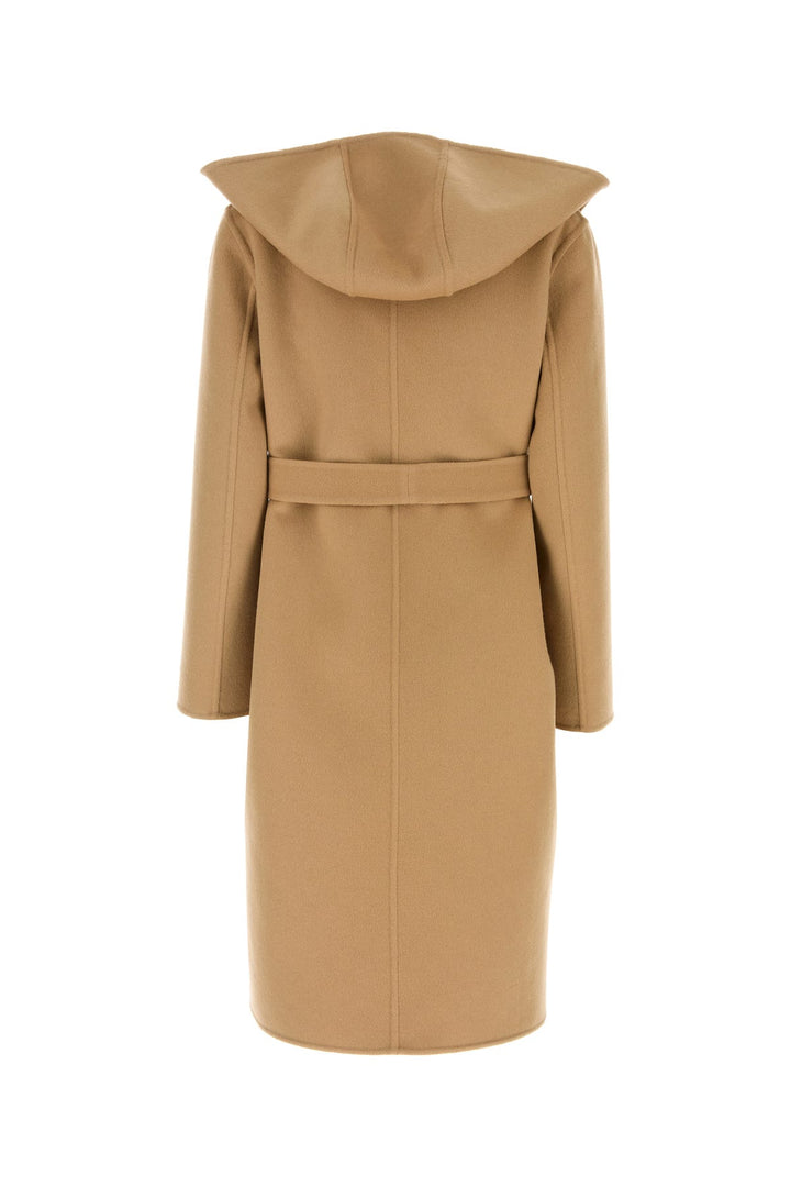 Camel wool blend reversible coat