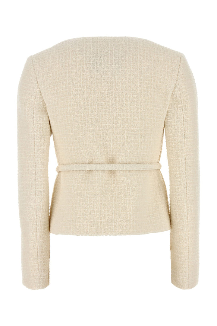 Ivory tweed blazer