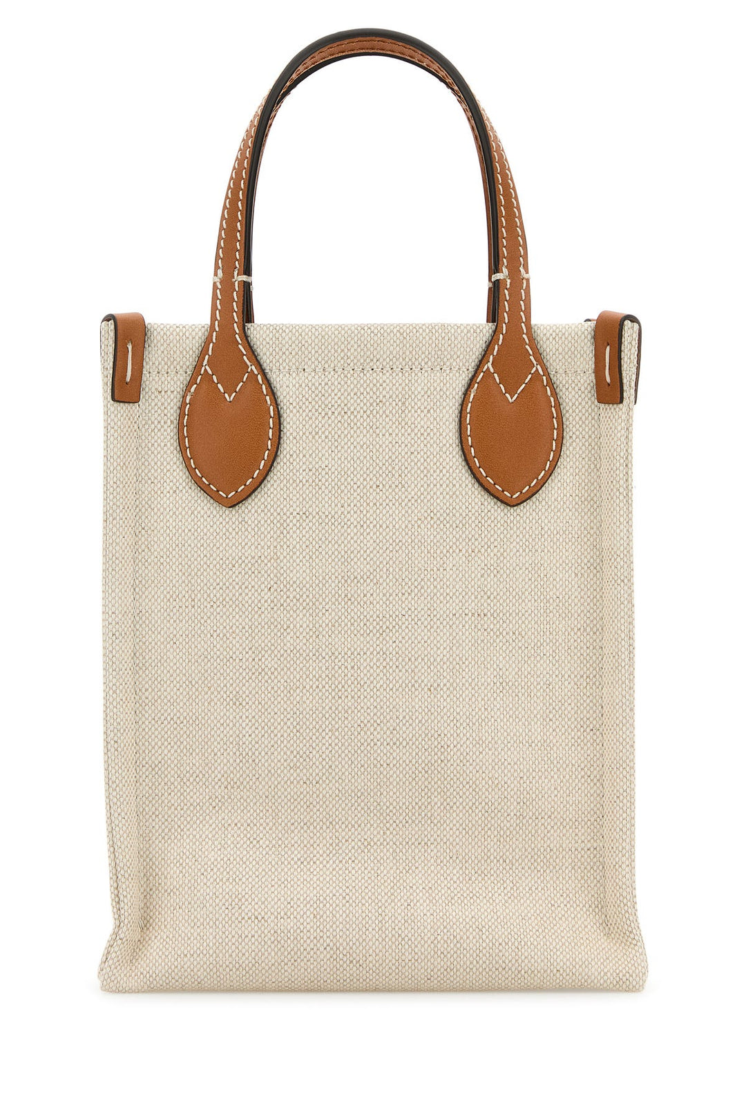 Sand canvas handbag