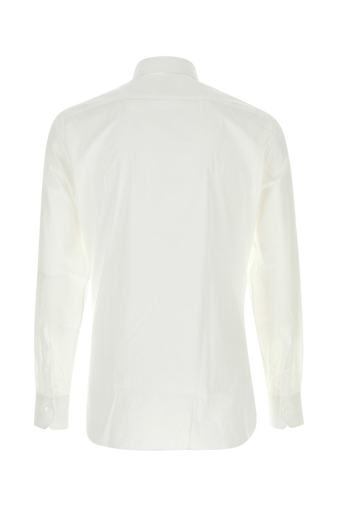 White stretch poplin shirt