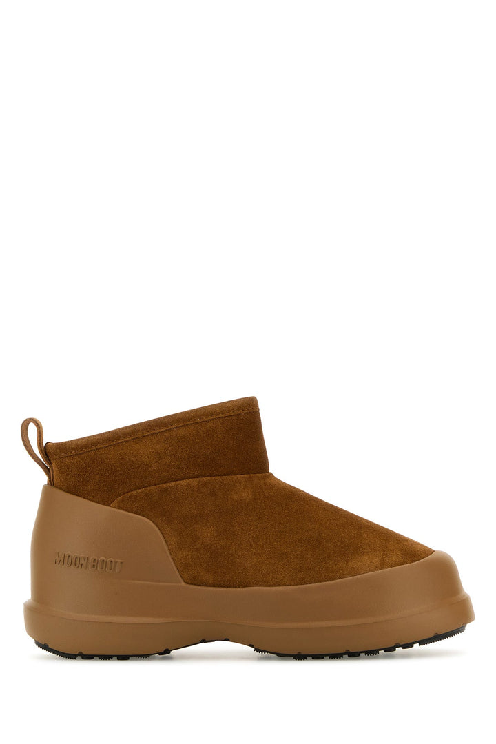 Caramel suede Luna Low ankle boots