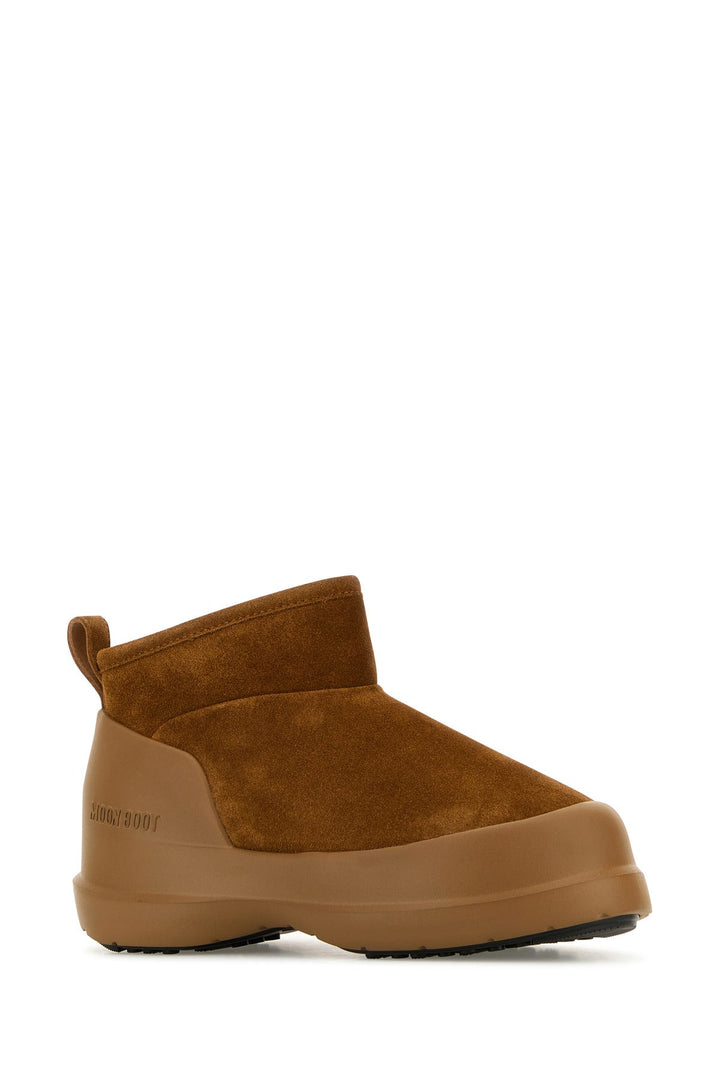 Caramel suede Luna Low ankle boots