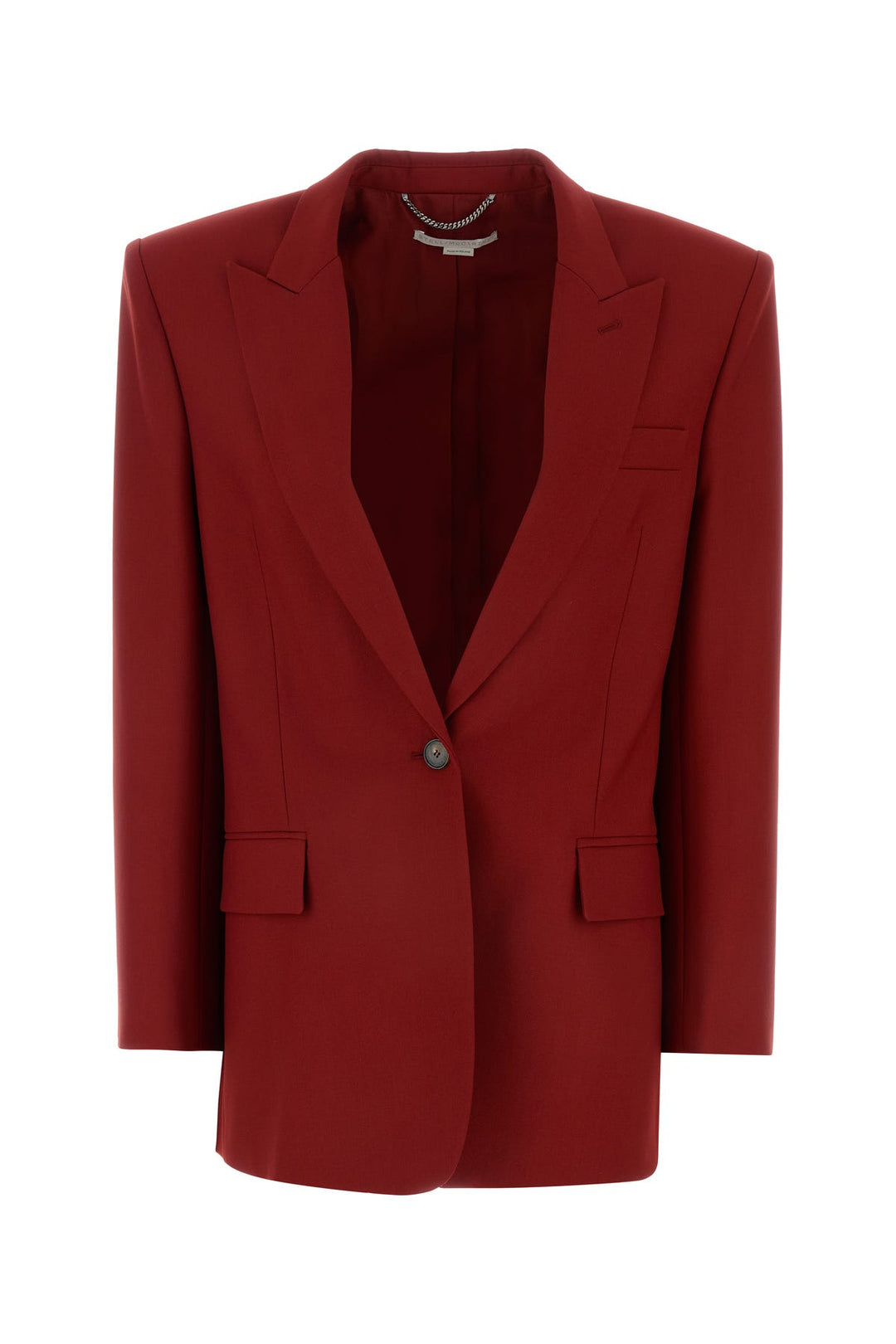 Red wool oversize blazer