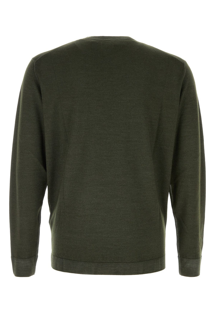 Bottle green wool sweater