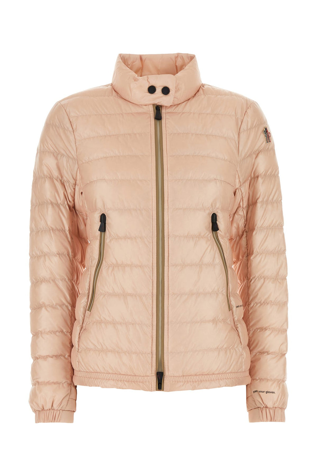 Light pink stretch nylon Walibi down jacket