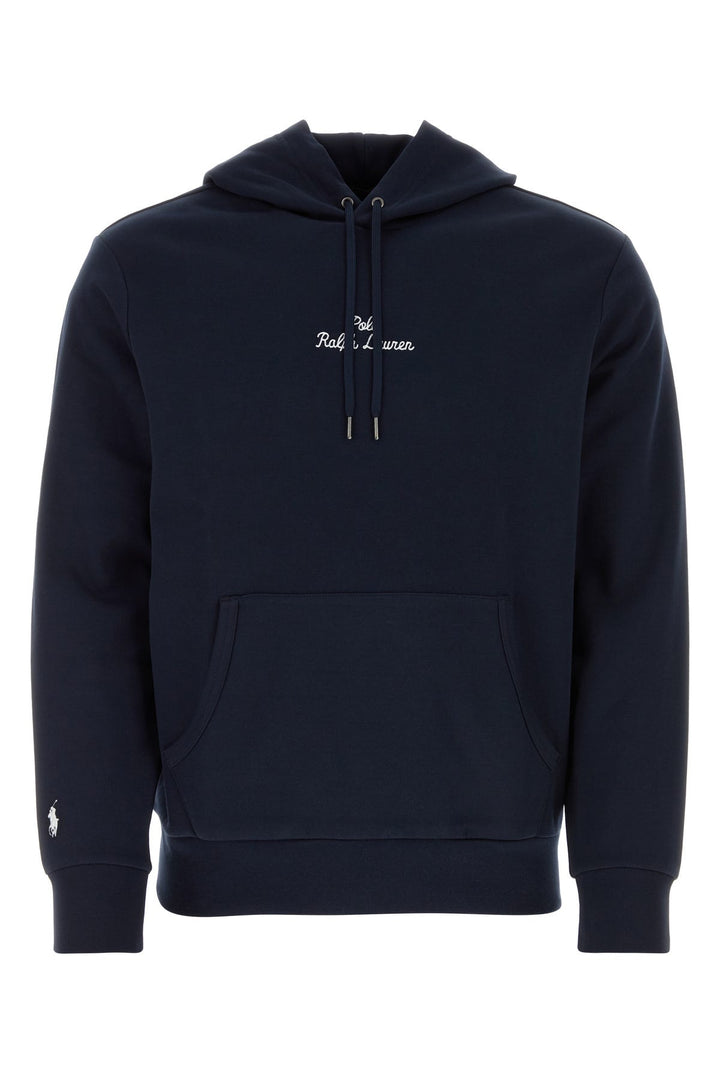 Midnight blue cotton blend sweatshirt