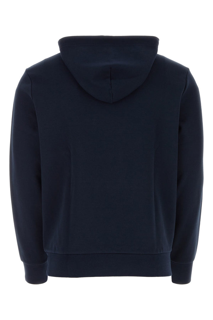 Midnight blue cotton blend sweatshirt