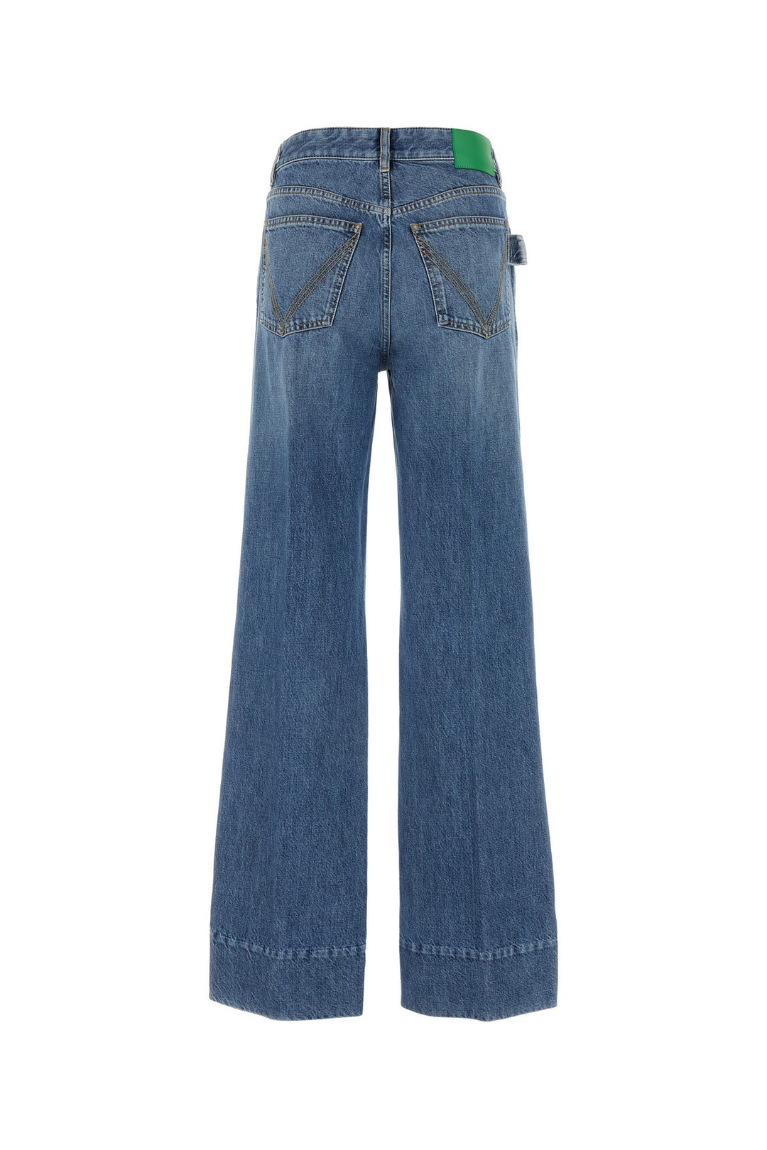 Denim wide-leg jeans