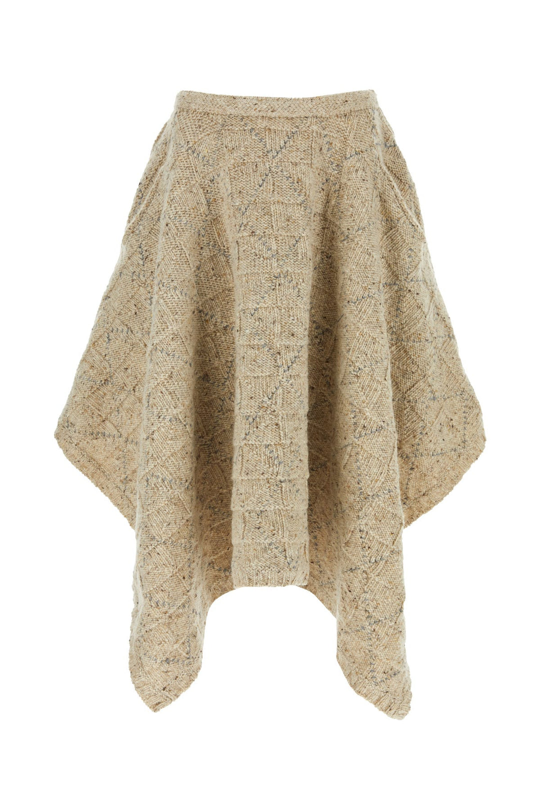 melange cappuccino wool skirt