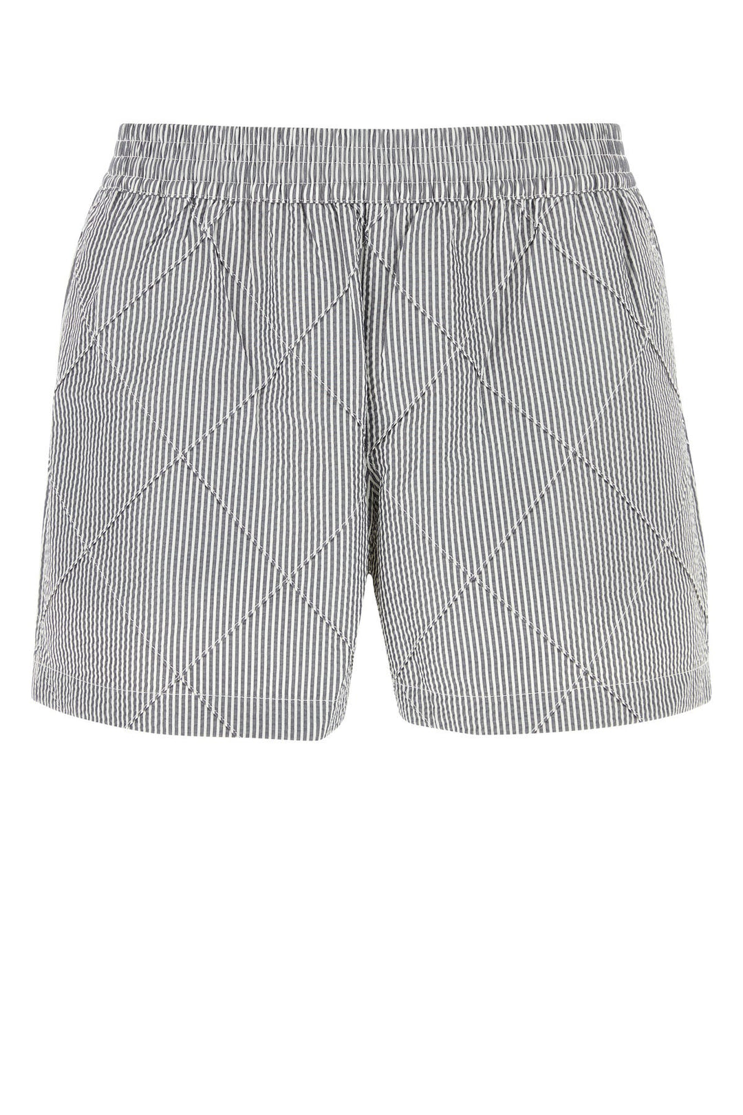 Embroidered seersucker swimming shorts