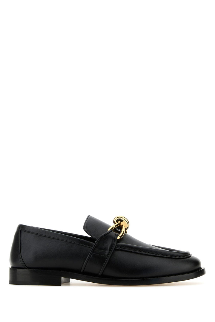 Black leather Astaire loafers