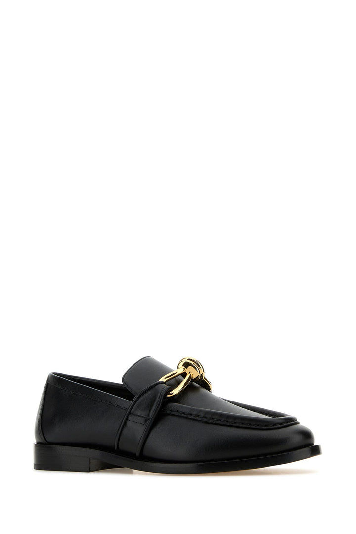 Black leather Astaire loafers