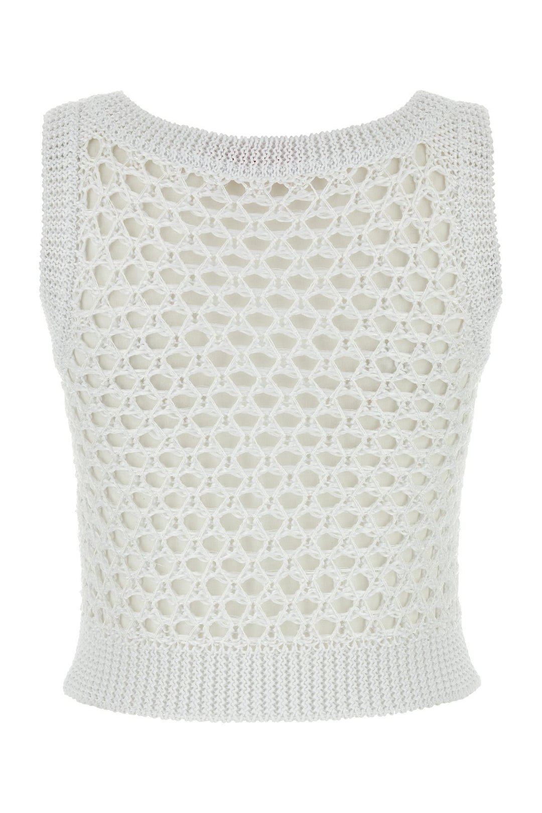 White mesh Valentino Garavani Escape crop-top