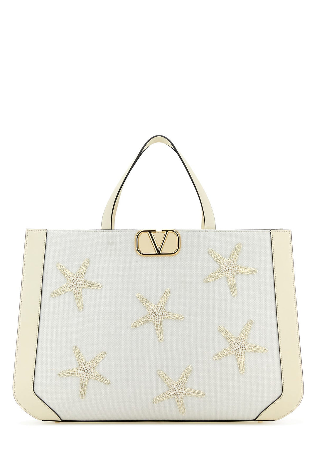 White fabric Valentino Garavani Escape shopping bag