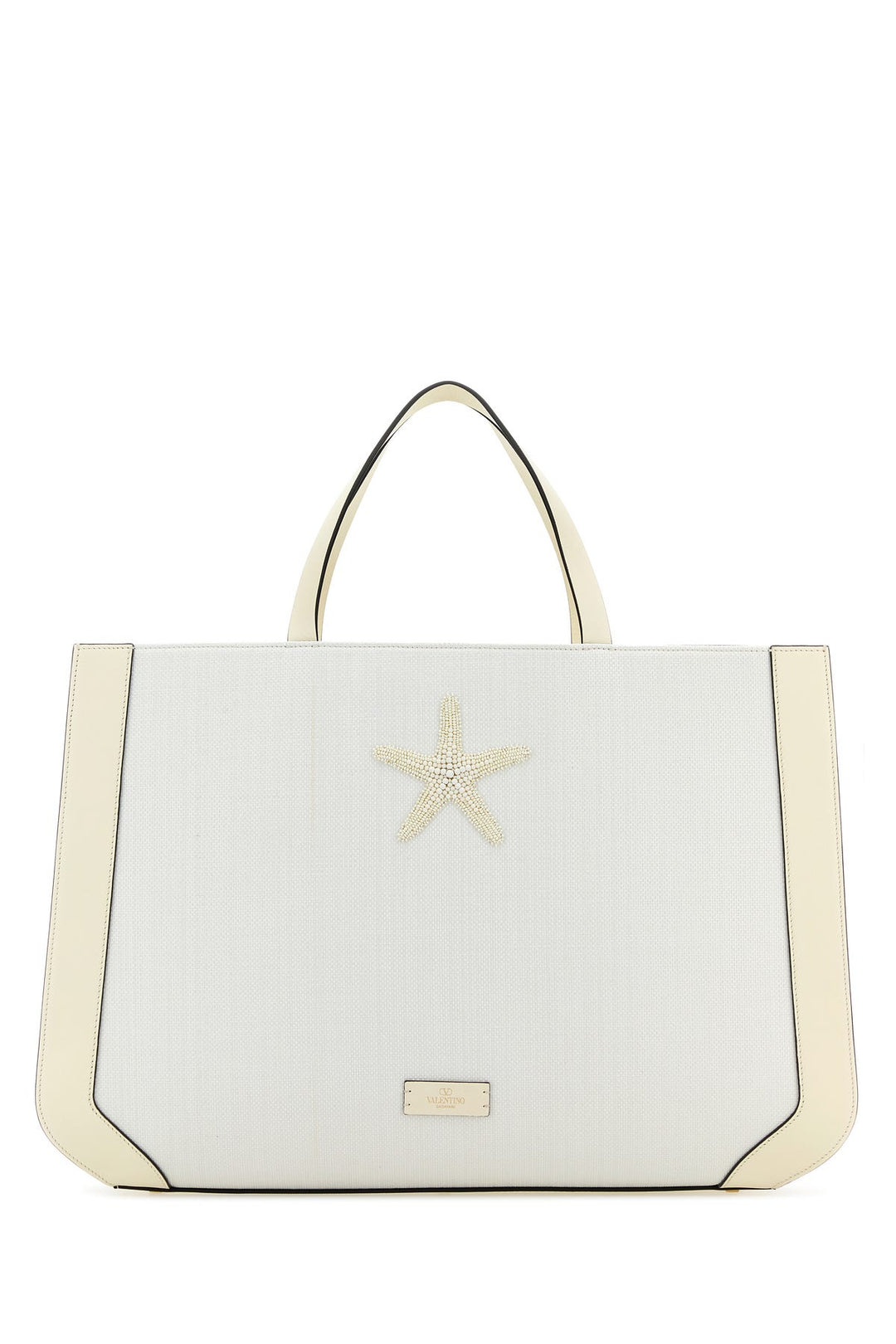 White fabric Valentino Garavani Escape shopping bag