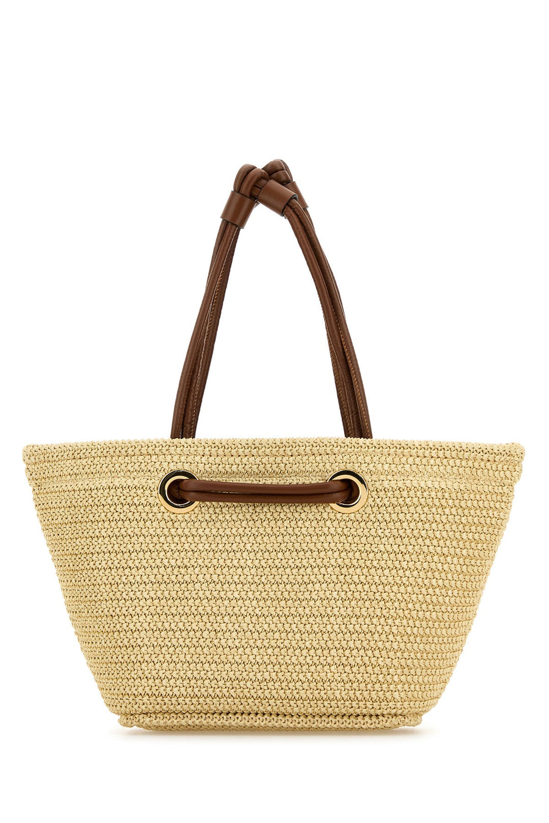 Beige raffia Valentino Garavani Escape hand bag