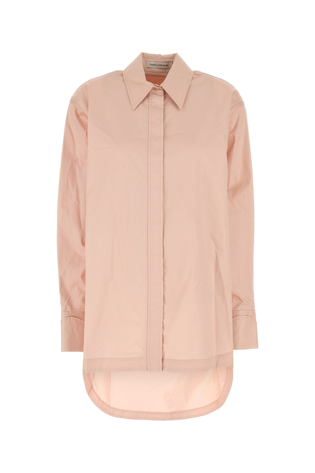 Pastel pink poplin Porte oversize shirt