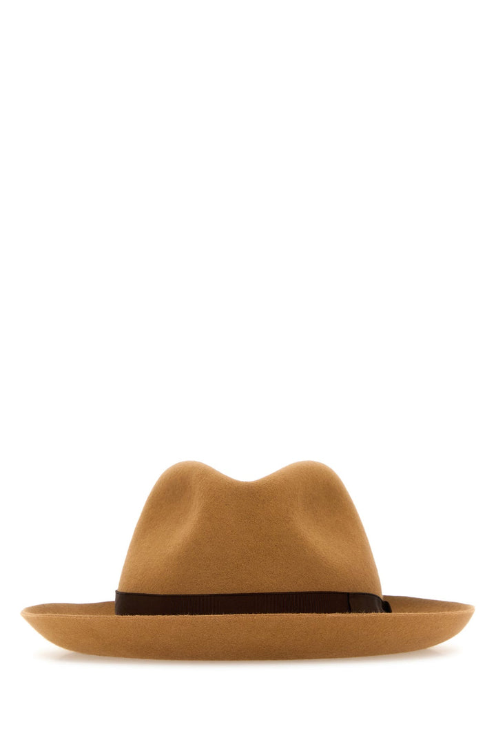 Camel velour hat