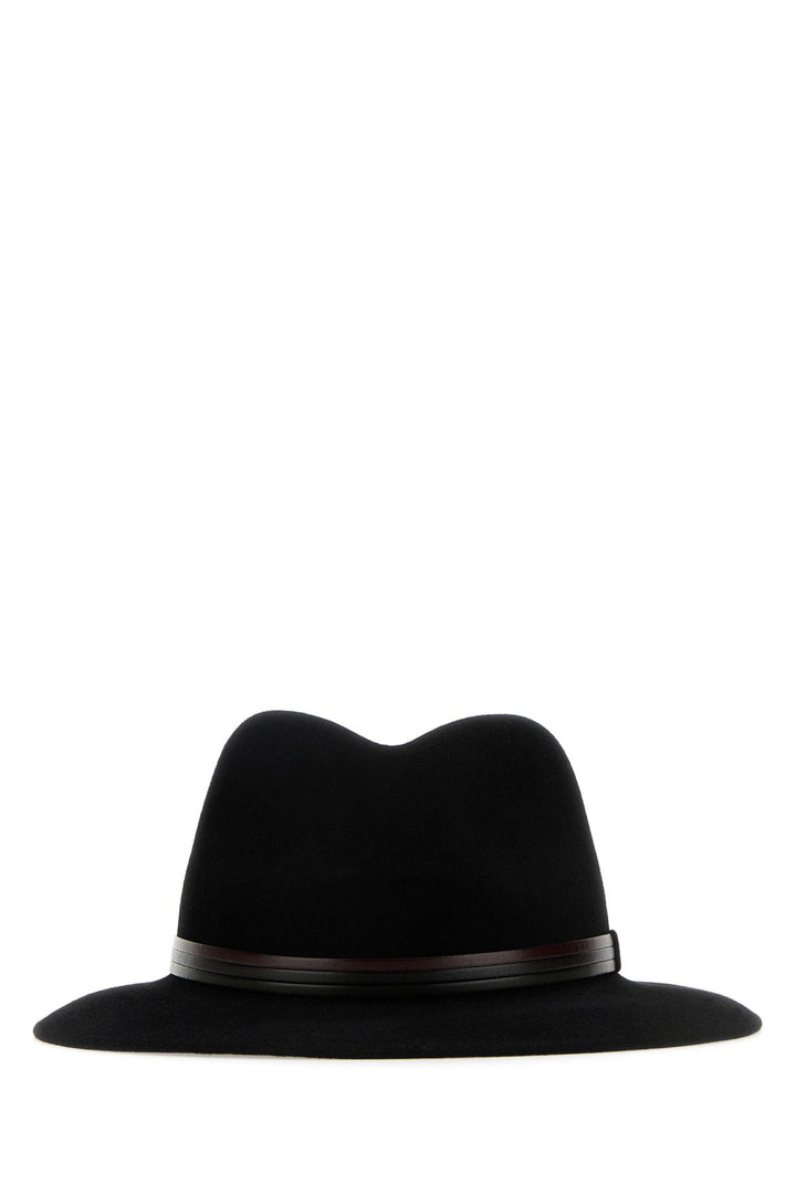 Black velour hat