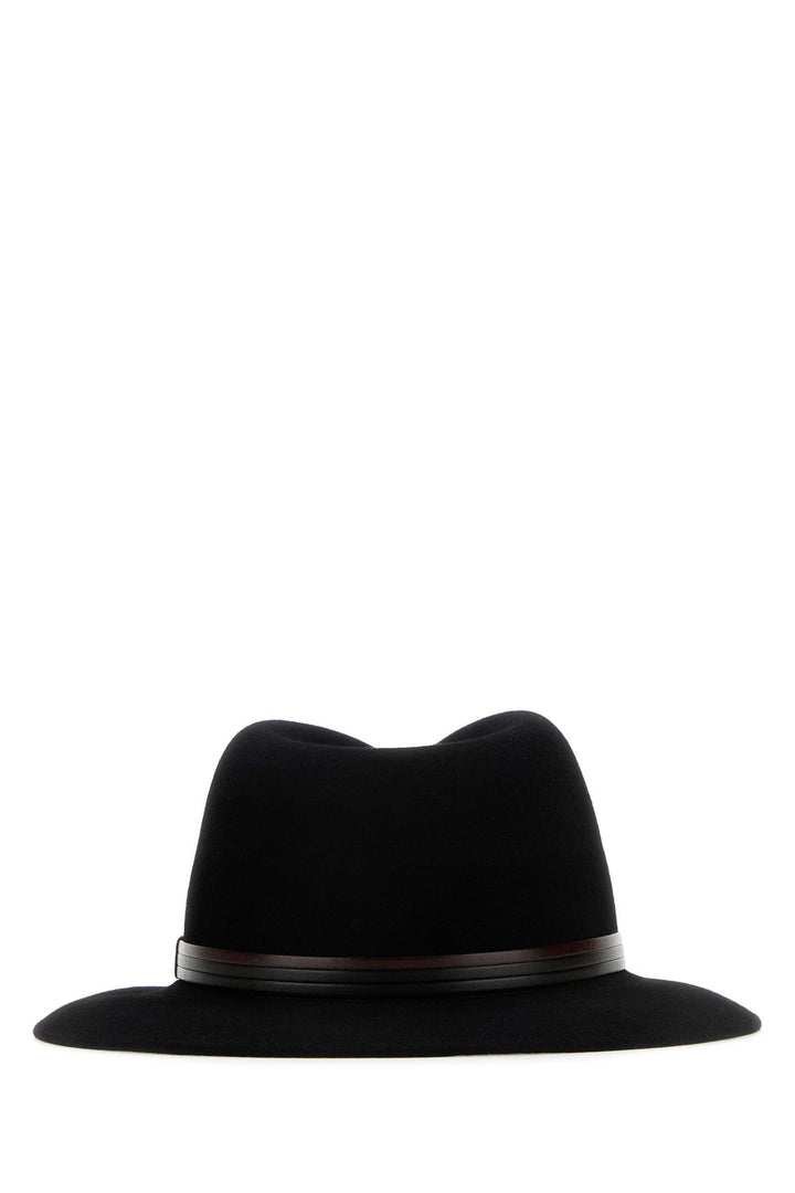 Black velour hat