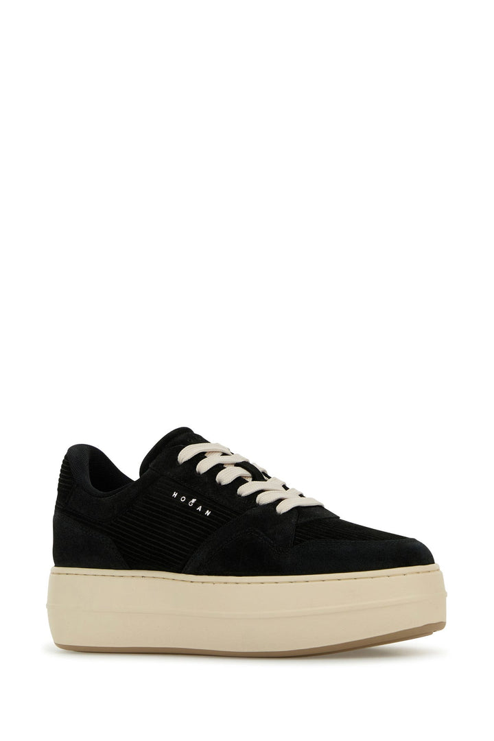 Black suede Skyscraper sneakers