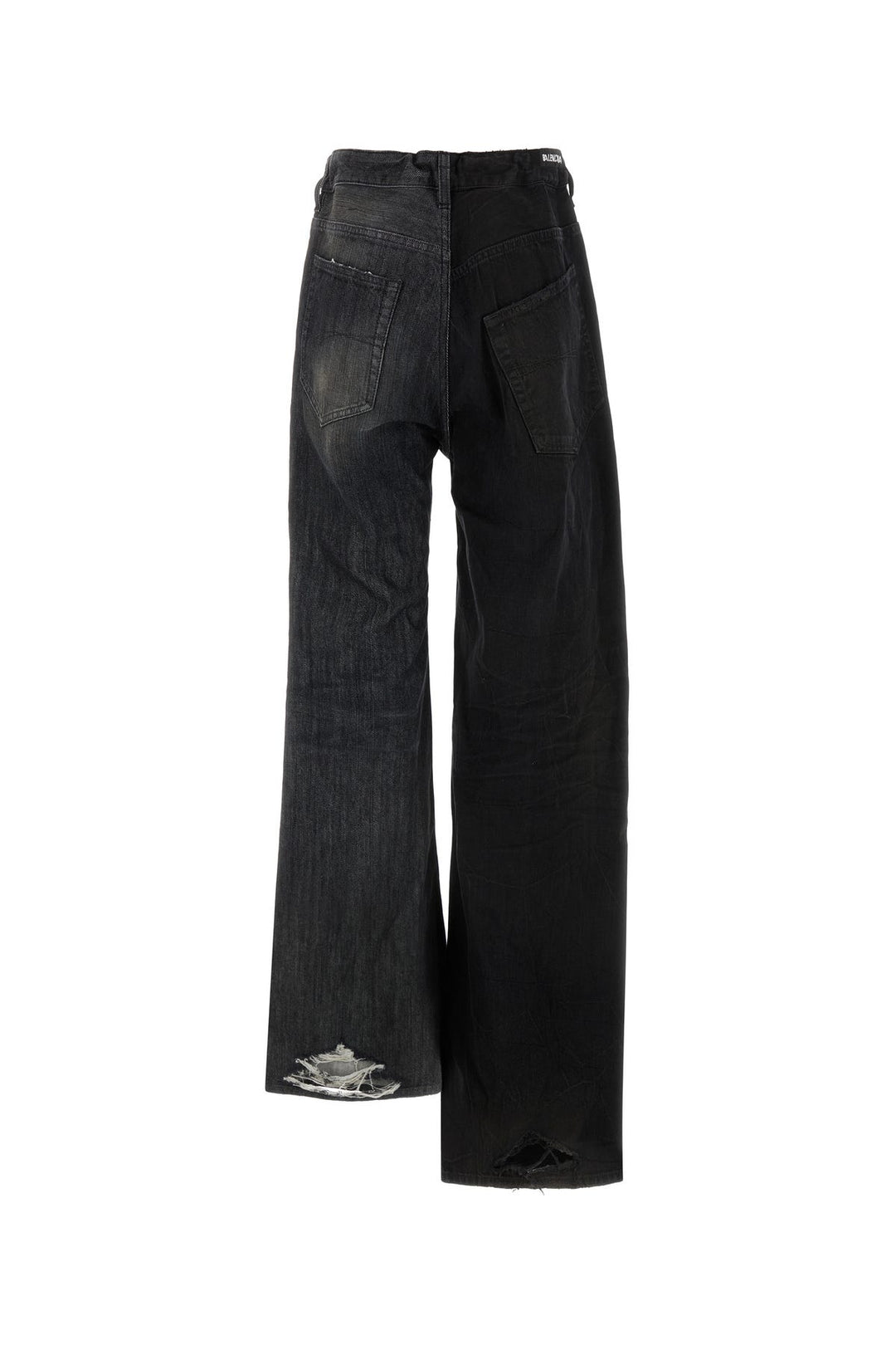 Two-tone denim jeans