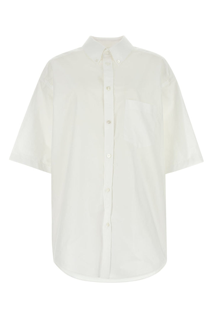 White poplin oversize shirt