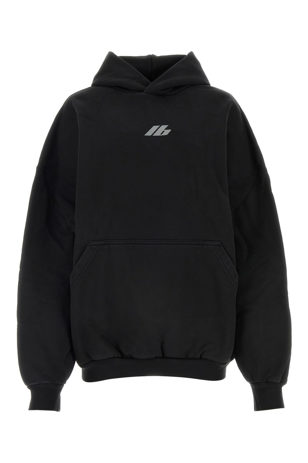 Black cotton oversize sweatshirt