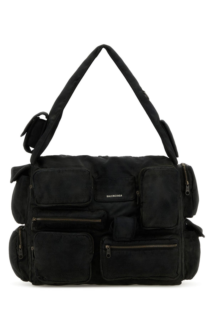 Black canvas large Superbusy shoulder bag