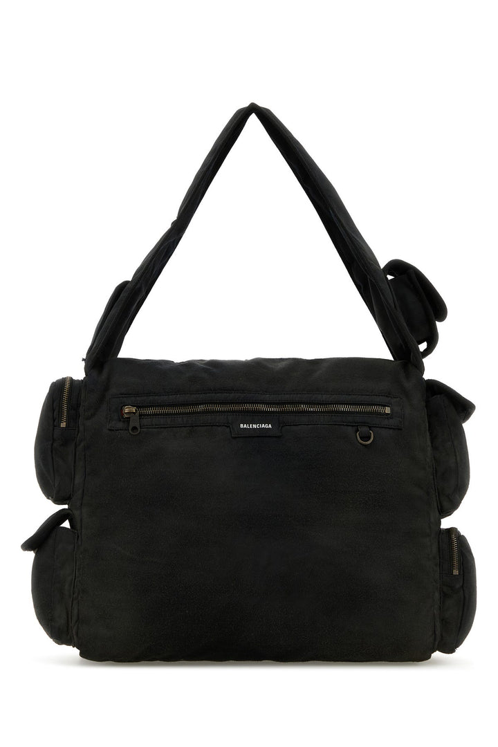 Black canvas large Superbusy shoulder bag