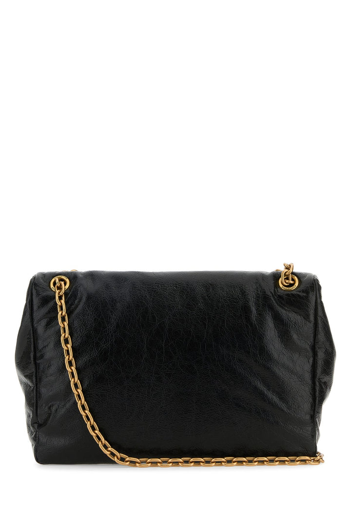 Black leather medium Monaco shoulder bag