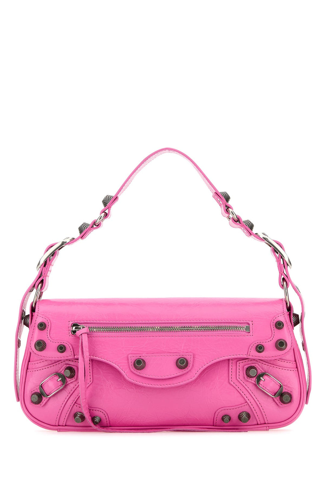 Fuchsia leather small Le Cagole Sling shoulder bag