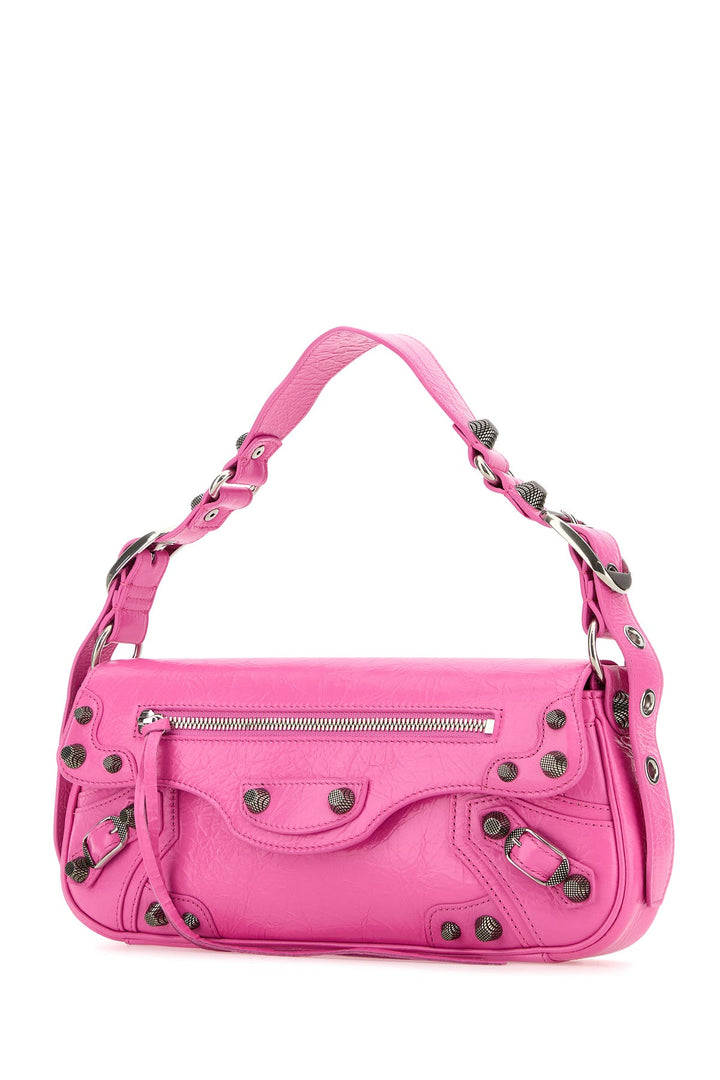 Fuchsia leather small Le Cagole Sling shoulder bag