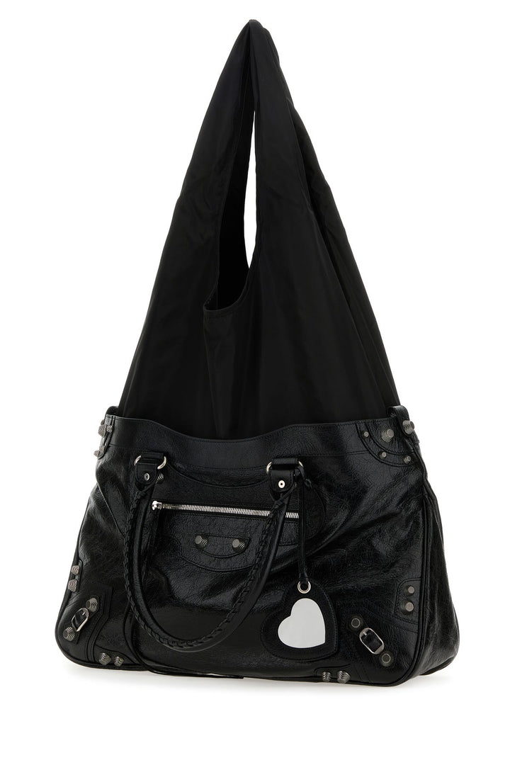 Black leather Neo Cagole XL Plus shopping bag