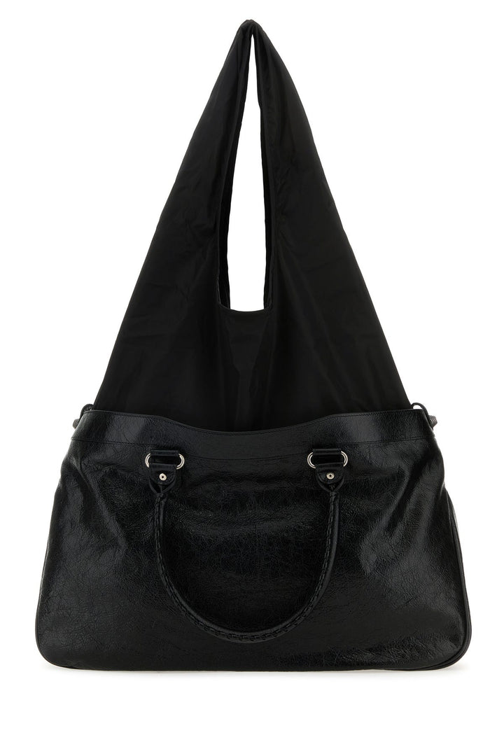 Black leather Neo Cagole XL Plus shopping bag