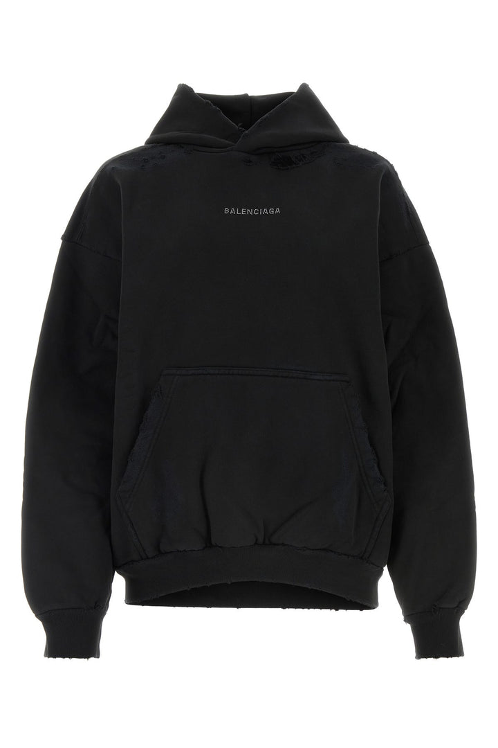 Black cotton sweatshirt