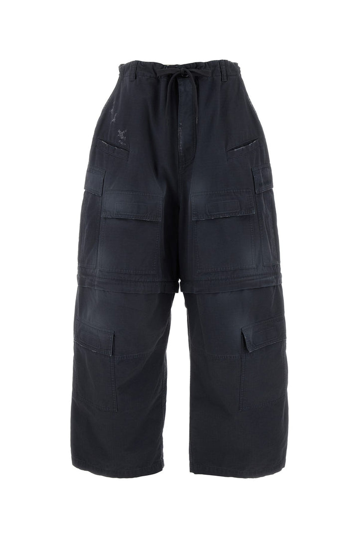 Charcoal cotton cargo pant