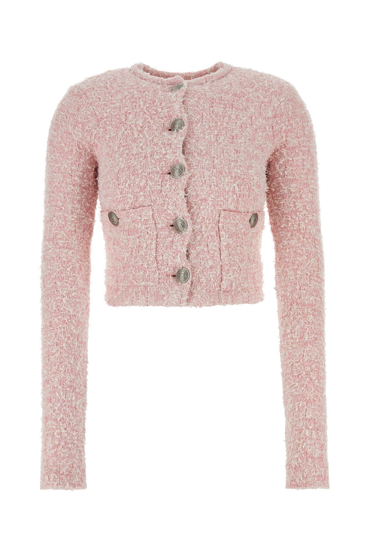 Pink tweed cardigan