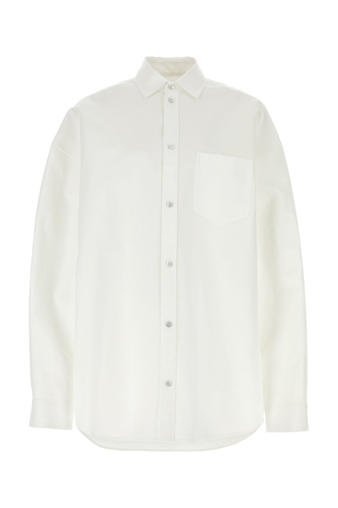 White poplin oversize shirt