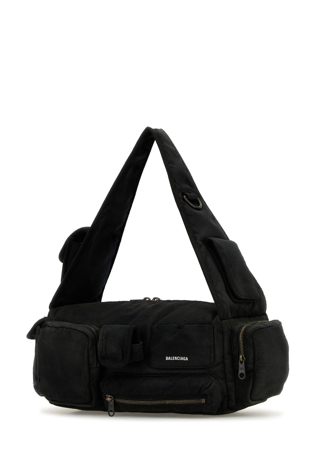 Black nylon Superbusy S shoulder bag