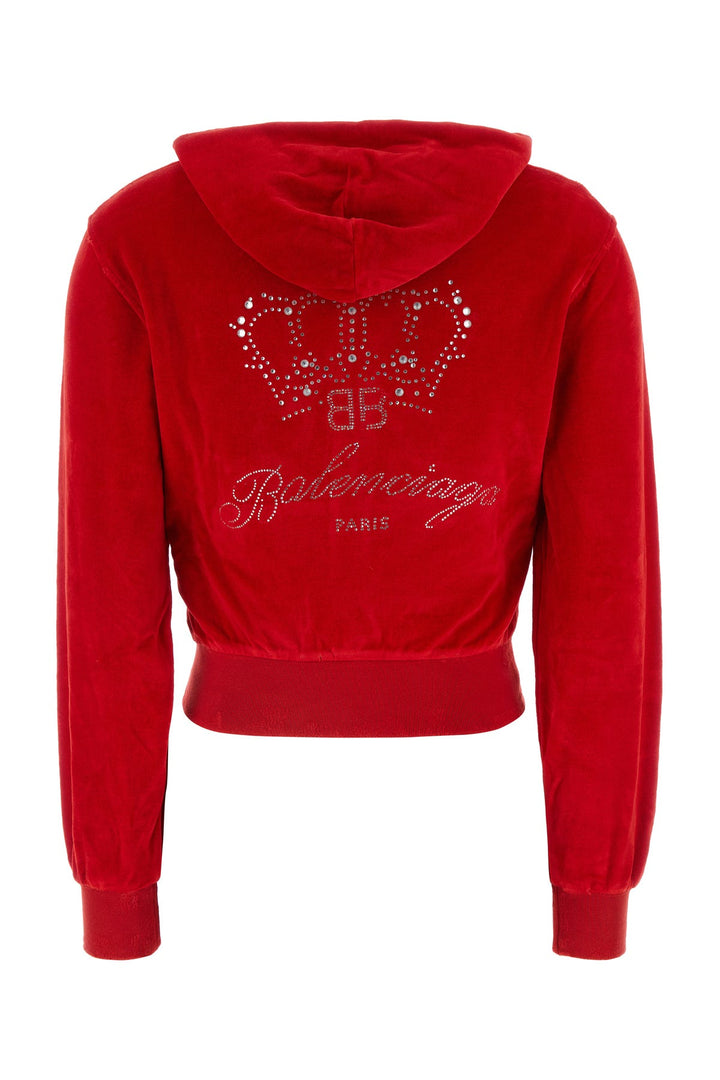 Red velvet sweatshirt