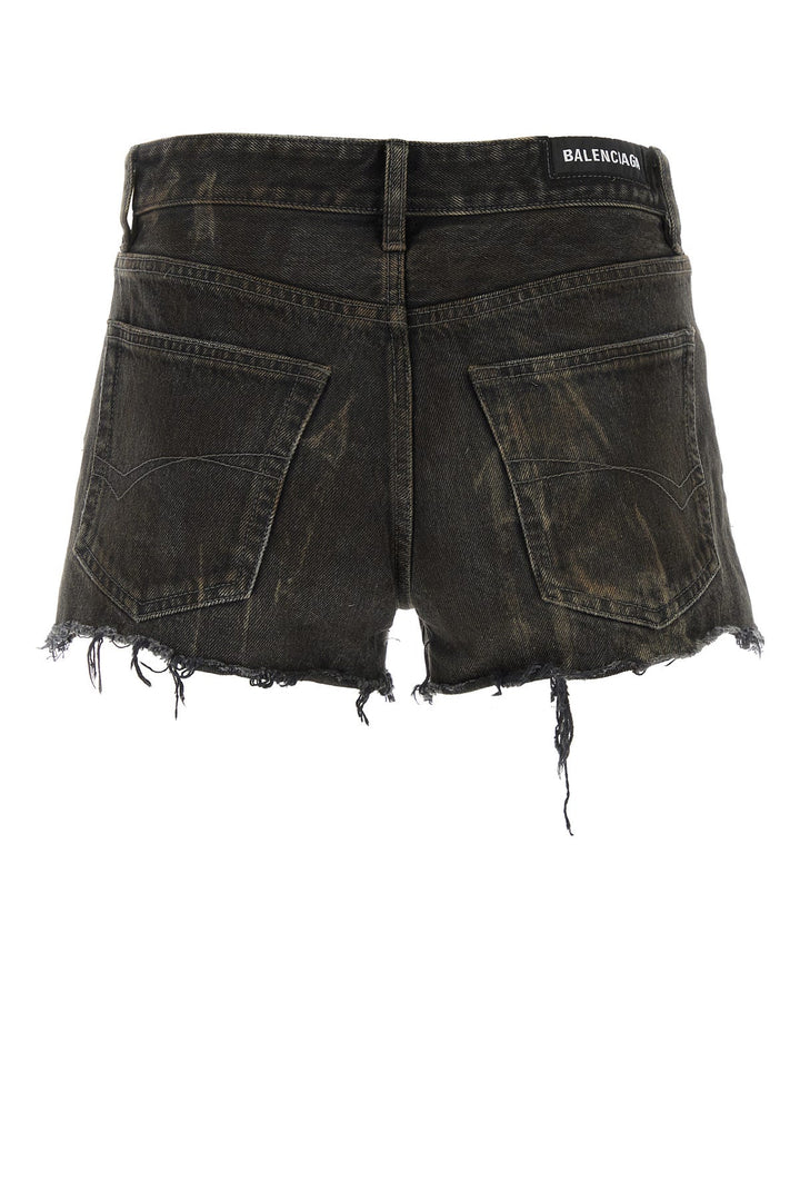 Dark grey denim shorts